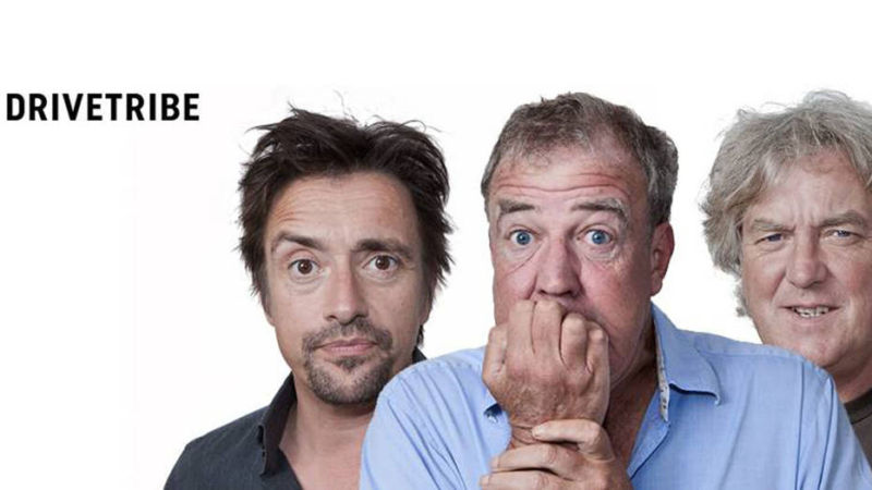 DriveTribe was set up by the trio of former <em>Top Gear</em> hosts Richard Hammond (L), Jeremy Clarkson (M), and James May (R). 