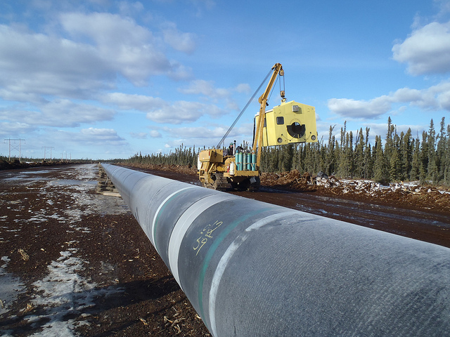 Pipeline in Alberta, Canada.
