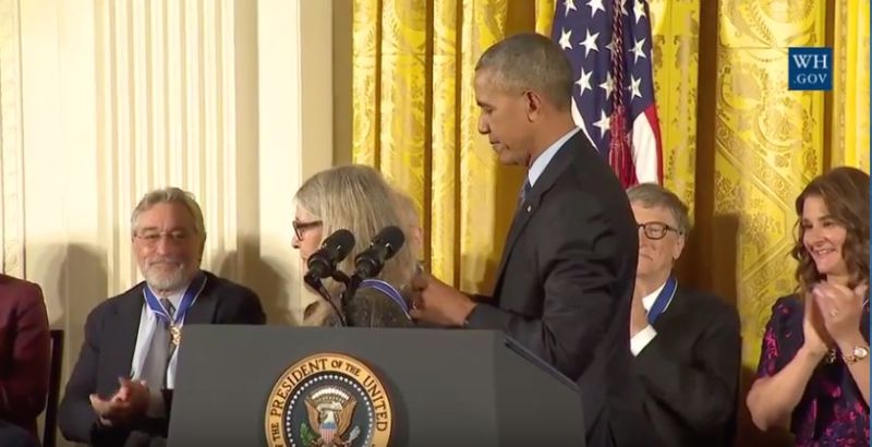 Margaret H. Hamilton received the Presidential Medal of Freedom from Barack Obama on Tuesday, November 22.