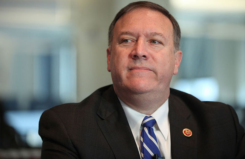 Representative Michael "Mike" Pompeo, during an interview in 2013. Pompeo won an election for the first time in 2010 following a career as an army officer, tax lawyer, aerospace entrepreneur, and Republican National Committee member. Photographer: Julia Schmalz/Bloomberg via Getty Images