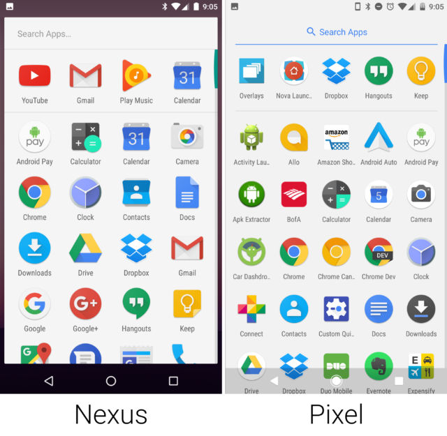 Android 7 1 1 In Pictures Nexus Versus Pixel Ars Technica
