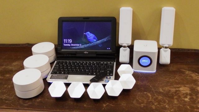 When Ars approaches mesh networking, we come prepared.(L to R: Google WiFi, Plume pods, and AmpliFi pods)