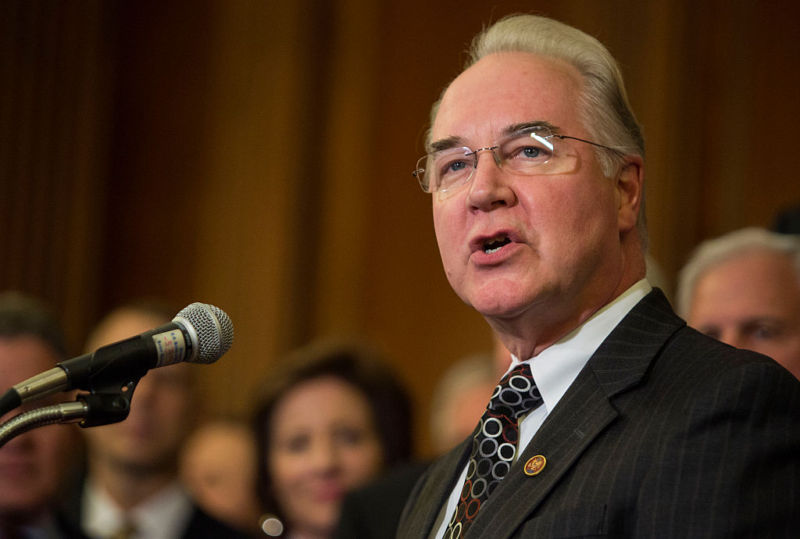 Tom Price, R-Ga., speaks at a signing ceremony for the 