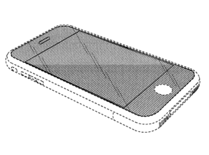 One of Apple's infringed patents, D618,677, describes a black rectangle with rounded corners. 