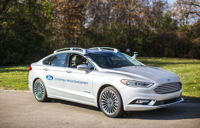 Ford's next-generation Fusion Hybrid autonomous test vehicle.