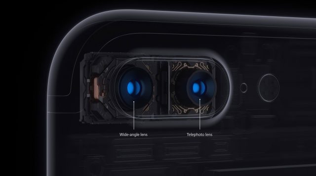 The iPhone 7 Plus' dual camera arrangement.