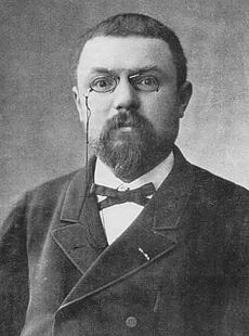 The first mention of dark matter came from this guy, Henri Poincaré.