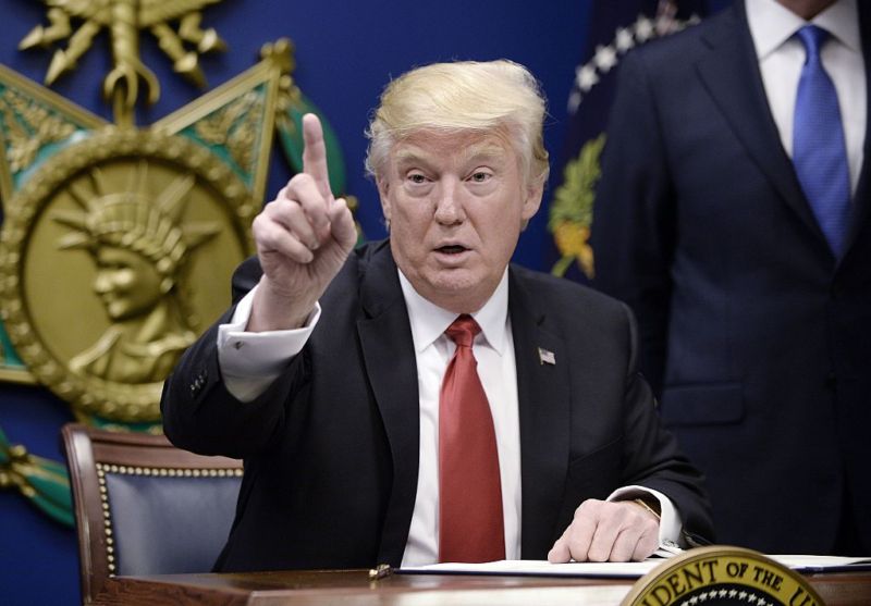President Donald Trump, as seen on January 27, 2017 in Arlington, Virginia. 