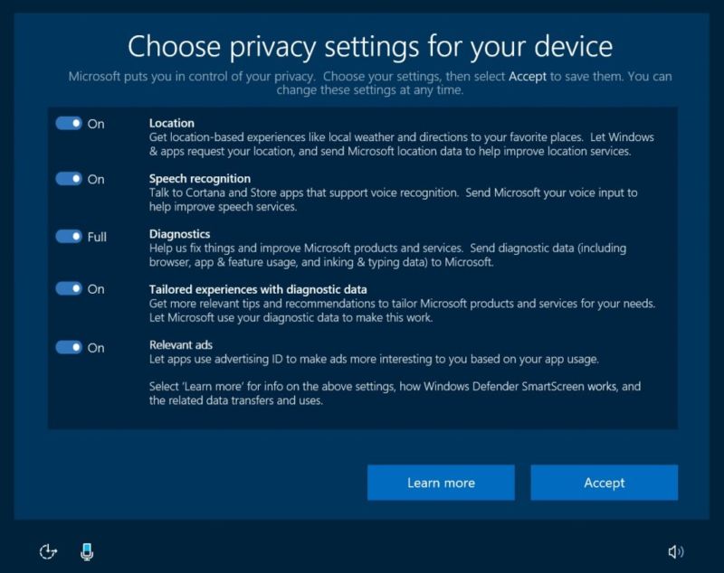 The new settings page is likely to look something like this, though Microsoft says it may change before the final release.