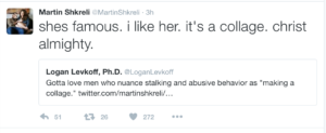 Martin Shkreli's Twitter account was mostly populated with quote replies relating to Lauren Duca, including this one, before his account was suspended.