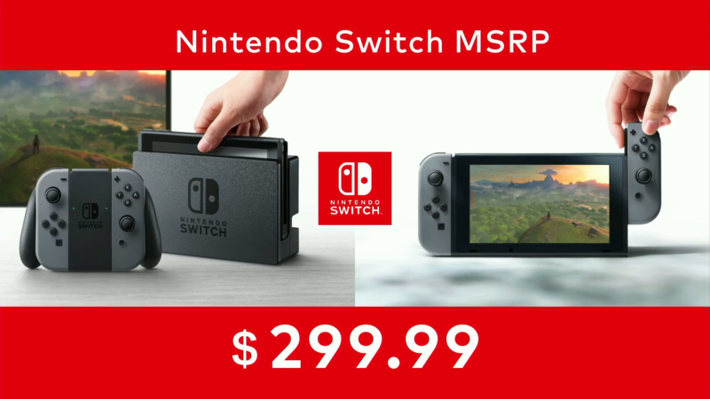 Nintendo Switch launches worldwide March 3, $299 in US