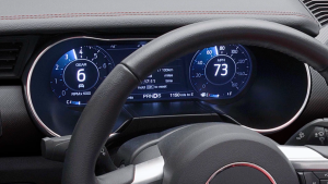 The 12-inch instrument cluster on the 2018 Mustang.