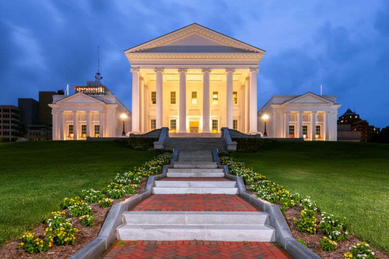 Virginia State Capitol in Richmond.