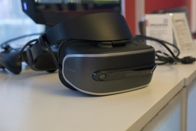 Microsoft remains focused on Windows-based VR headsets, like this one from Lenovo, rather than bringing VR to consoles.