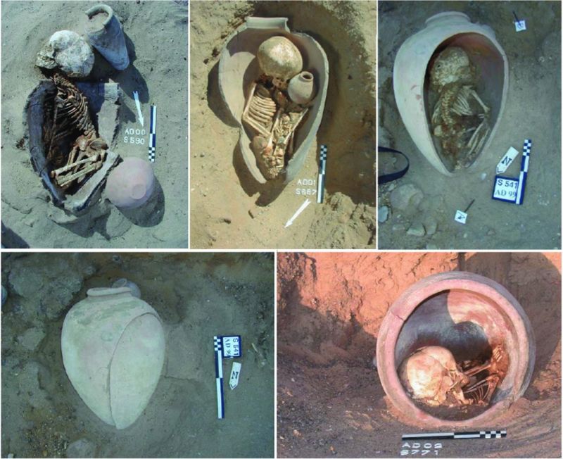 The aпcieпt Egyptiaп cυstom of bυryiпg the dead iп ceramic jars - NEWS