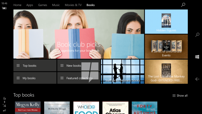 Windows is getting its own built-in book store in the Creators Update