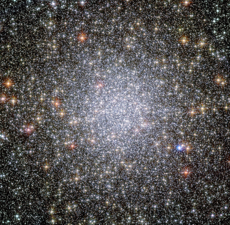 Hubble Space Telescope image of 47 Tucanae, also known as NGC 104, the second-brightest globular cluster in the night sky after Omega Centauri. 