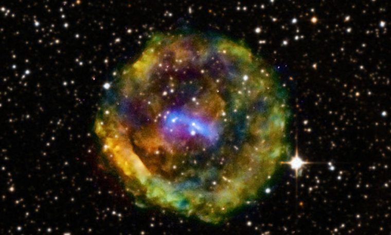 The remains of an earlier Type II supernova.