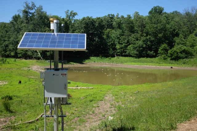 Remote, low power PV applications are possible—like this water monitoring station in Virginia.