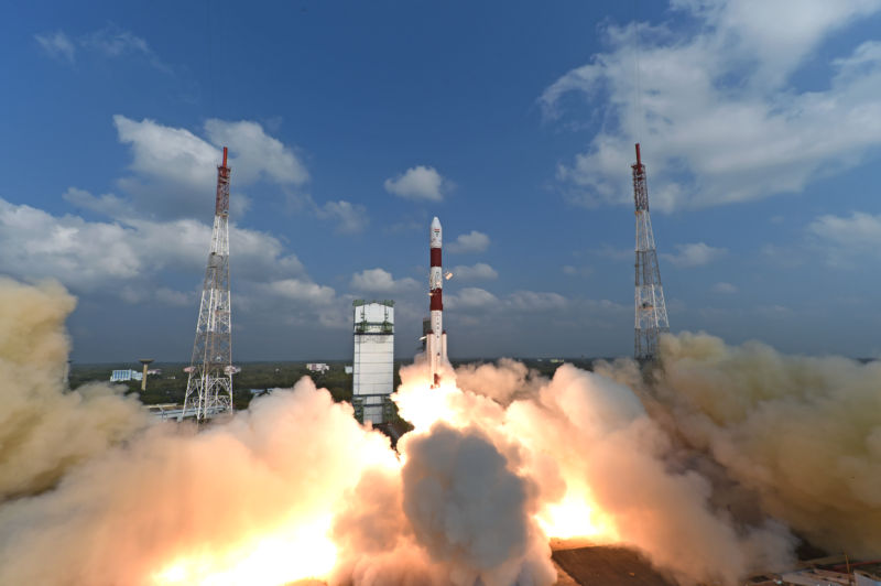 The launch of India's Polar Satellite Launch Vehicle on Feb. 15th.