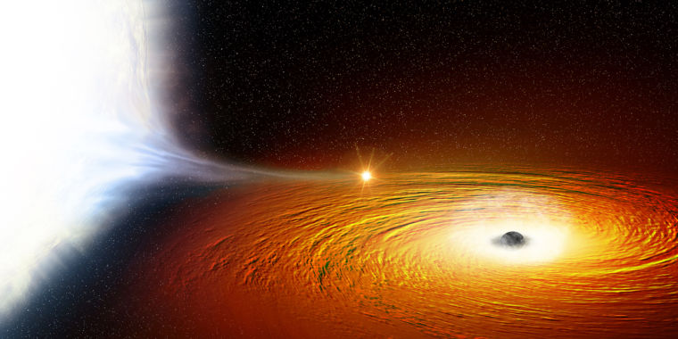 photo of White dwarf flies around a black hole every 28 minutes image