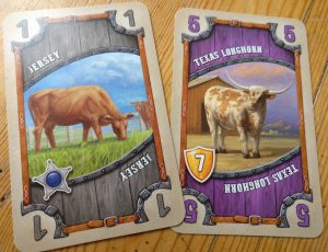 Collect a variety of different cattle cards to sell at Kansas City. You'll start with crappy cards like the Jersey and work your way up to more valuable breeds like the Texas Longhorn.