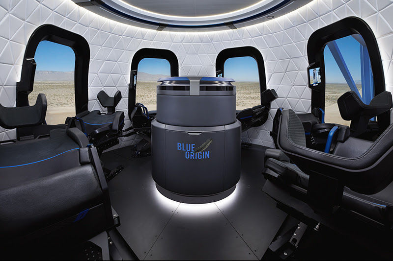 Promotional image of space capsule interior.