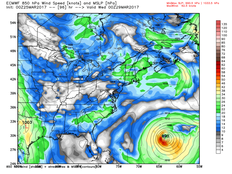 The North Atlantic may get its first-ever named storm in March next week | Ars Technica