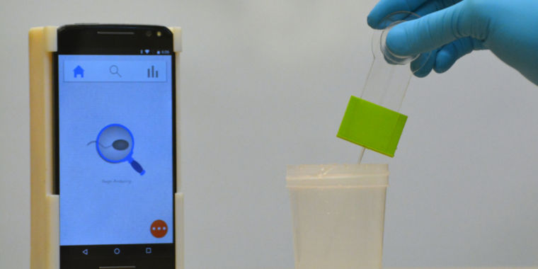 With racy sperm pics on a smartphone, men can easily test fertility