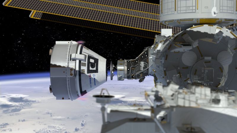 What A Docking Of Boeing'S Starliner To The International Space Station Will Look Like.