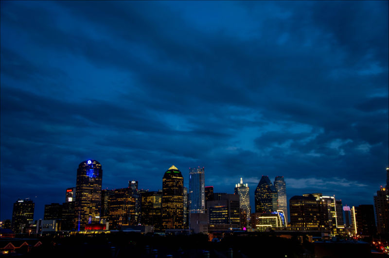 The Dallas skyline. 