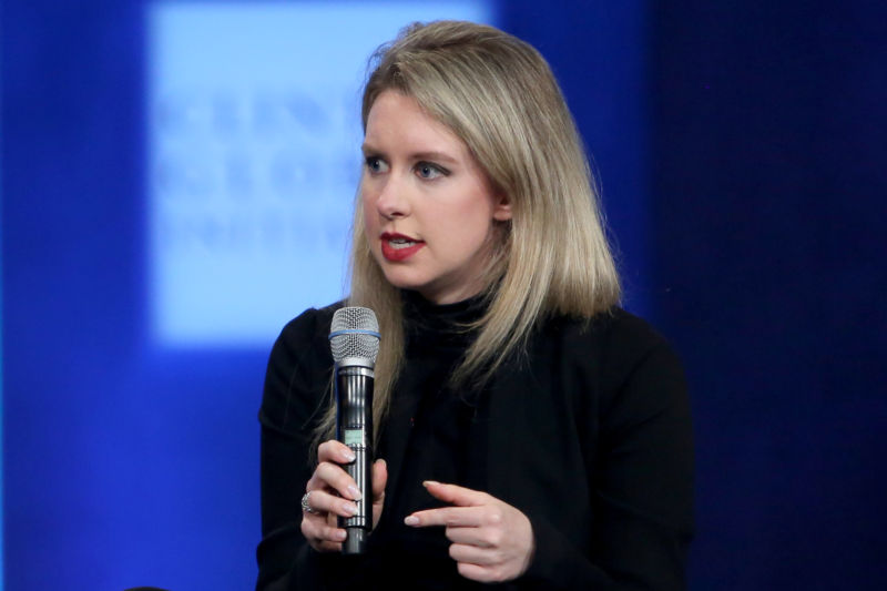 Elizabeth Holmes, CEO of Theranos, speaks at the Clinton Global Initiative Annual Meeting in New York City on Sept. 29, 2015.