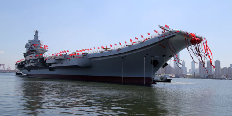 photo of China launches second (and first homegrown) aircraft carrier image