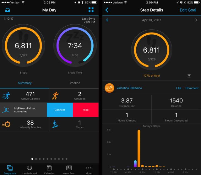 garmin fenix 5s widgets