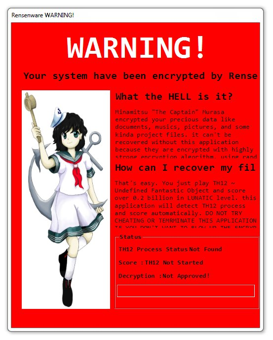 New Ransomware Locks Your Files Behind An Anime Bullet Hell