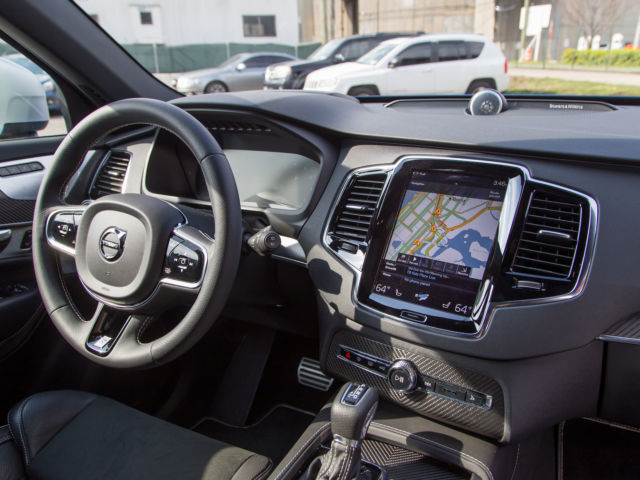 The Volvo XC90 interior.