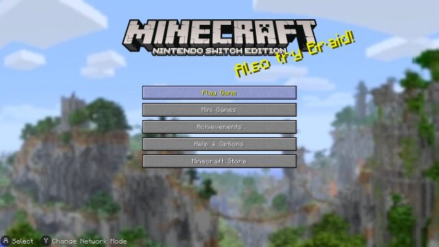 minecraft for wii switch