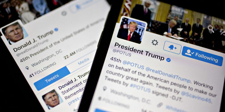 photo of Trump has an iPhone with one app: Twitter image