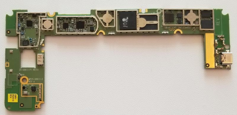 Qualcomm's prototype of a Snapdragon 835 motherboard for an ARM PC has an area of 50.4 square centimetres.