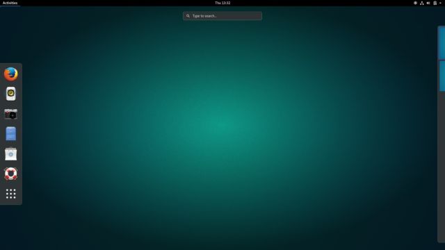 The basic GNOME shell look in Ubuntu GNOME 17.04.