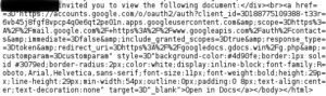 A view of the link in message source for one phish worm.