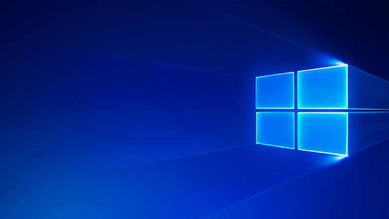 The Windows 10 S default wallpaper is a rather attractive simplified version of the Windows 10 default wallpaper.