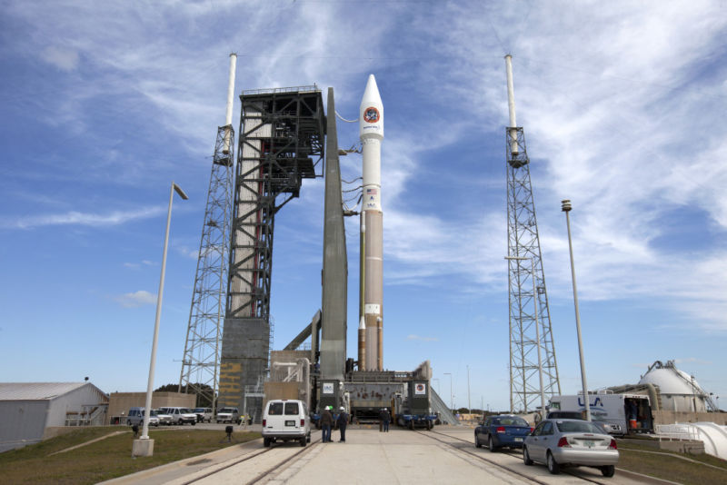 An Atlas V rocket will be rolled out to the launch pad in March 2016.