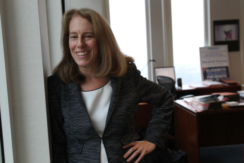 Shannon Liss-Riordan, who has brought lawsuits against GrubHub and other firms, seen here in 2012.