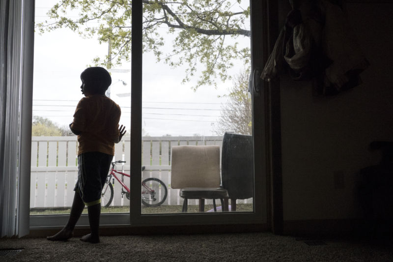 HOPKINS, Minn. - APRIL, 27: Abdullahi Mohamud, 5, awaits returning to school after two of his siblings contracted the measles during an outbreak.