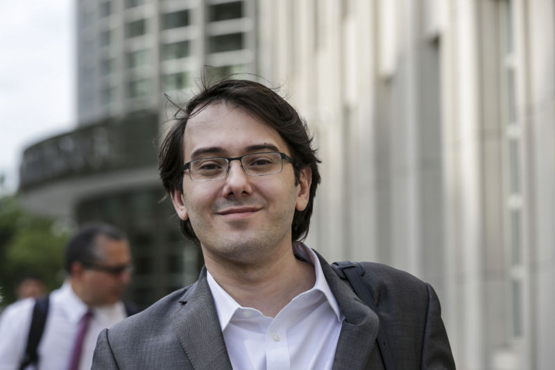 Martin Shkreli outside federal court in Brooklyn, New York, on Thursday, June 29, 2017. 