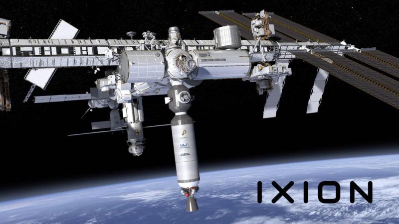 The Ixion "space lab" docked to the International Space Station.