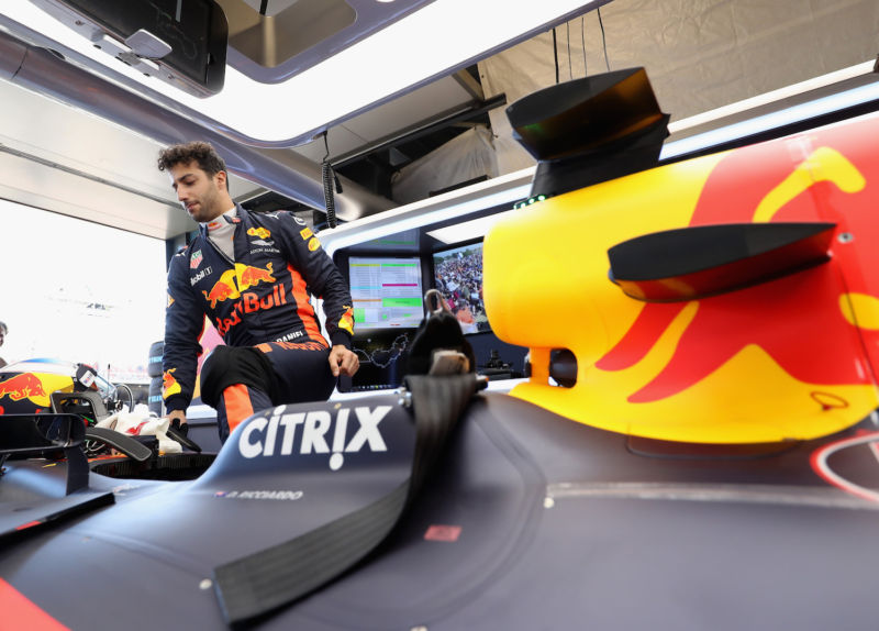 Daniel Ricciardo of Red Bull Racing prepares for the 2017 Australian Grand Prix.