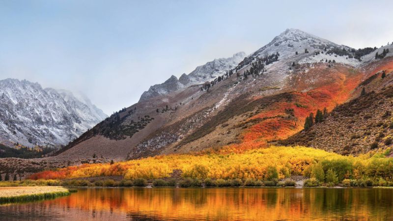 High Sierra's default desktop wallpaper.