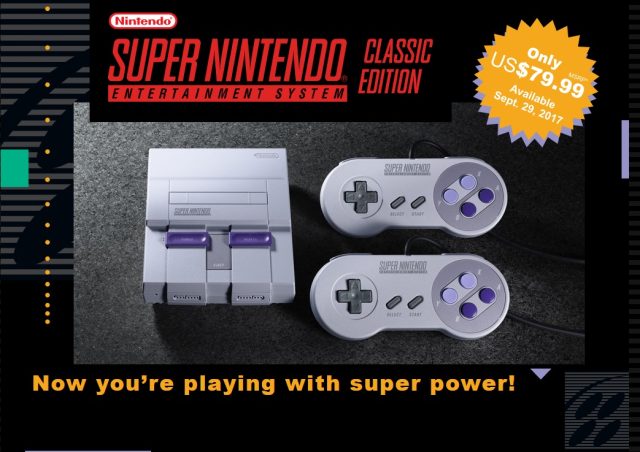 Plug-and-play SNES Classic coming Sept. 29 for $80 with two